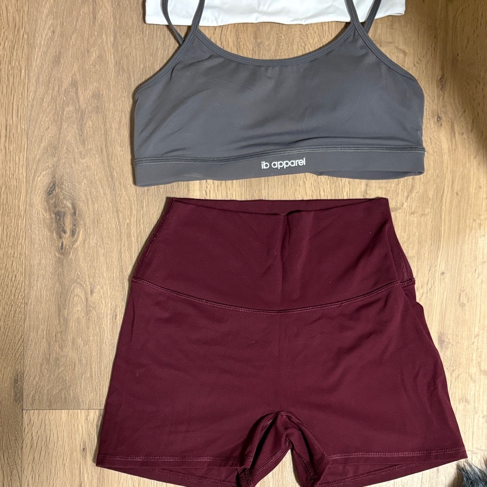 Garage Burgundy High-Rise Bike Shorts